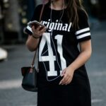 woman in black shirt